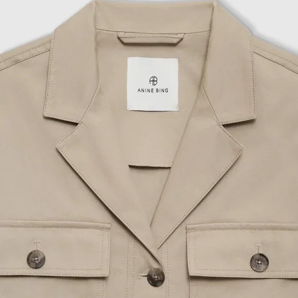 ANINE BING Sawyer Twill Jacket Size Small - Picture 4 of 6